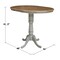 International Concepts Round 36 in Rd Top Pedestal Table, 12 in Leaf, Bar Ht, Hickory/Stone, 36 W, 48 L, 41.3 in H, Wood K41-36RXT-6B-2 - alternate 5